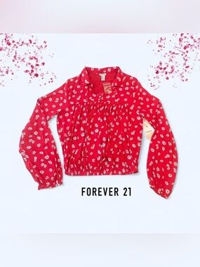 Forever 21 Scarlet Floral Top